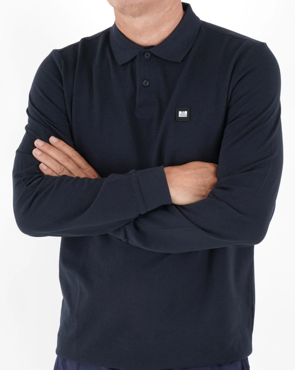 Weekend Offender Leon LS Polo Shirt Navy - Image 2