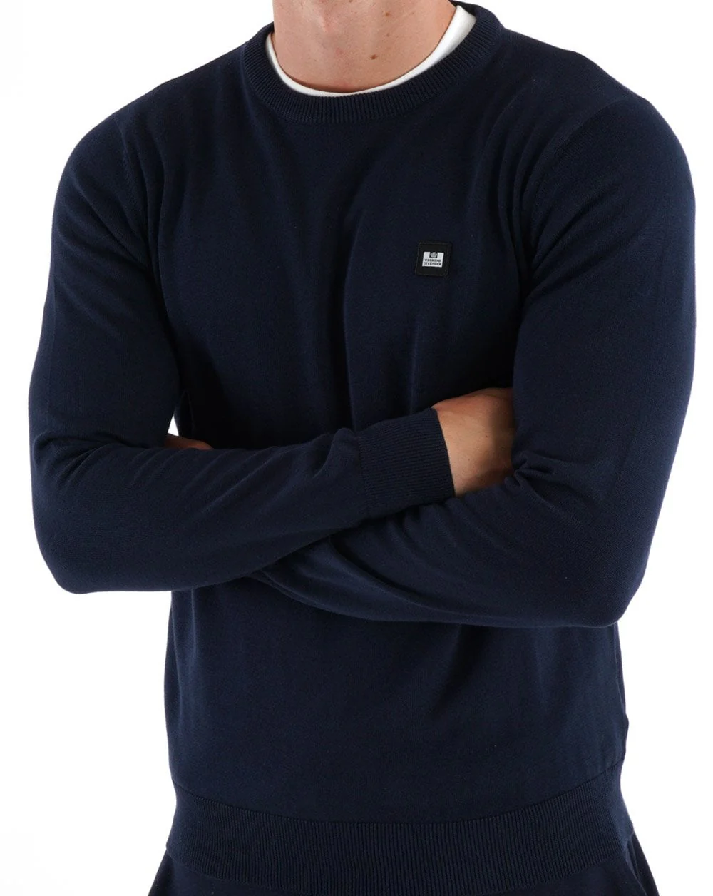 Weekend Offender Lima Knit Jumper Navy - Image 3