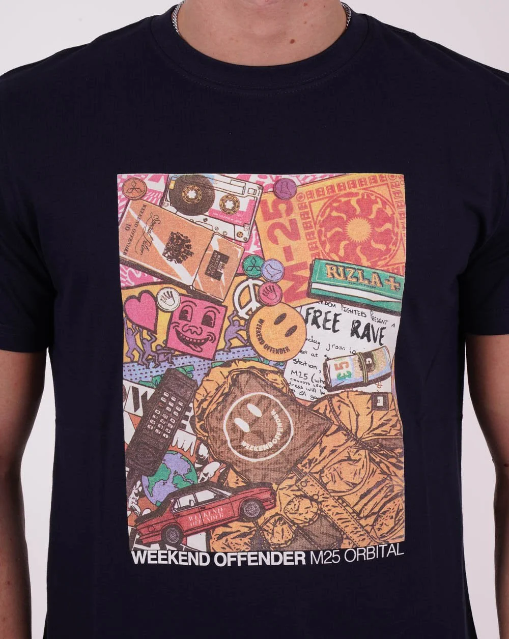 Weekend Offender M25 T-shirt Navy - Image 2