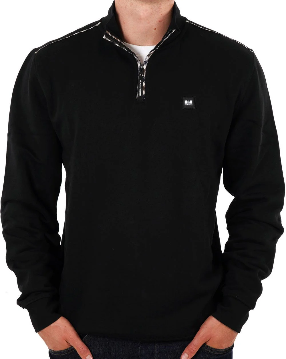 Weekend Offender Matisa Quarter Zip Sweatshirt Black - Image 3