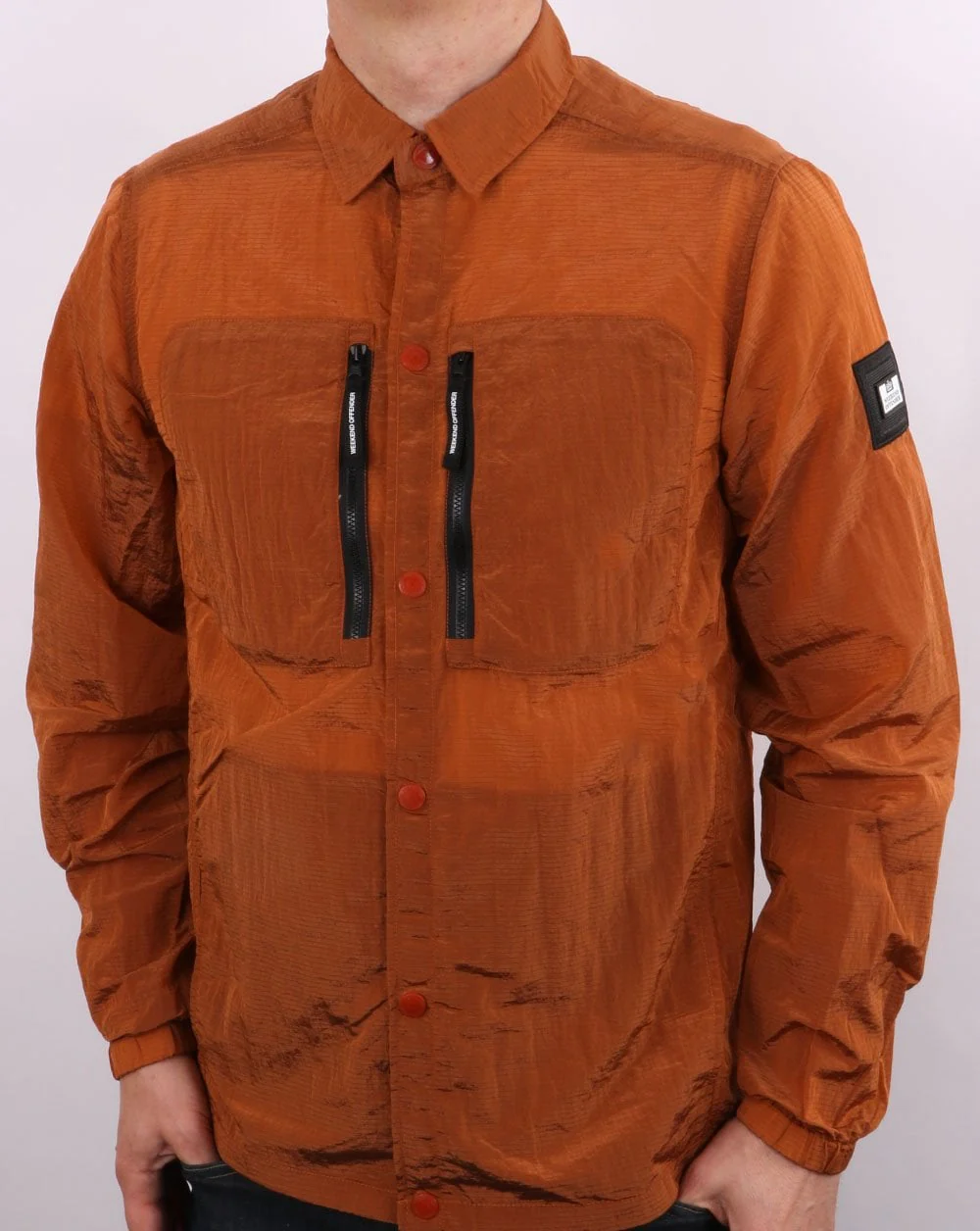 Weekend Offender Nicky Eyes Jacket Burnt Orange - Image 4