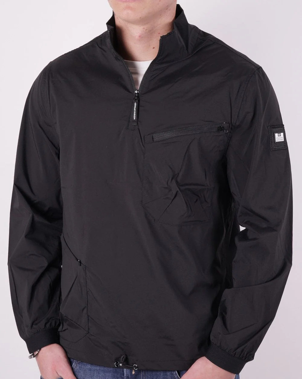 Weekend Offender Nunez 1/4 Zip Top Black - Image 5