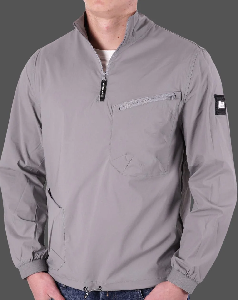 Weekend Offender Nunez 1/4 Zip Top Smoke Grey