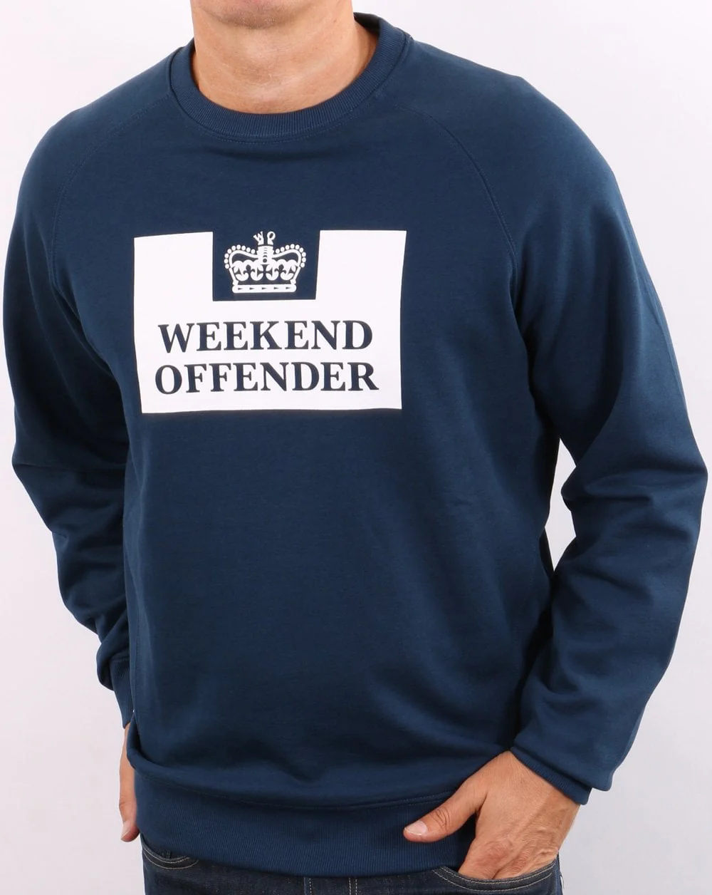 Weekend Offender Pentitentiary Crew Sweatshirt Blue Steel - Image 2