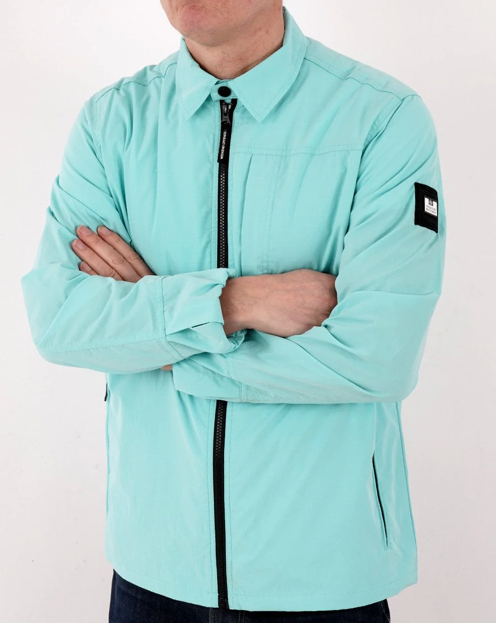 Weekend Offender Pepperwood Ave Overshirt Aqua - Image 2