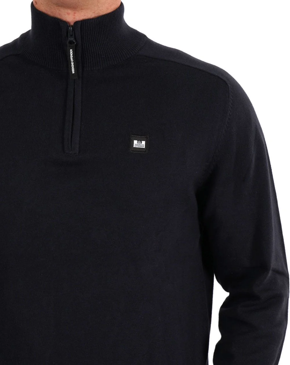 Weekend Offender Pierre 1/4 Zip Knit Navy - Image 2