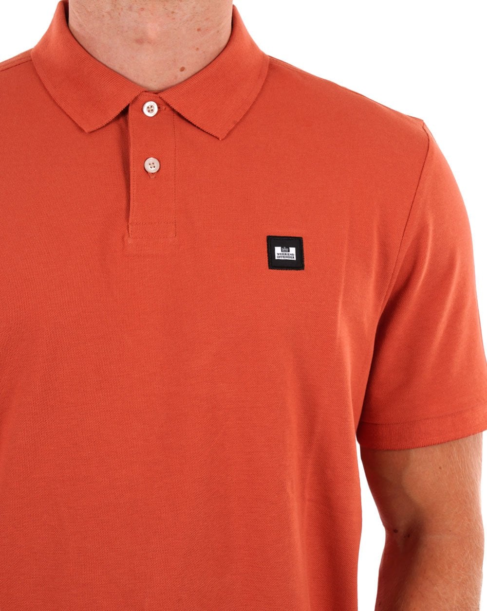 Weekend Offender Polo Shirt Burnt Orange - Image 2