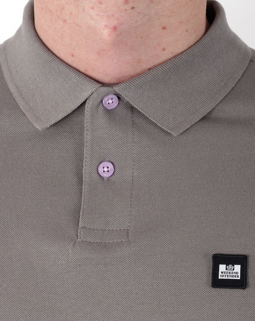 Weekend Offender Polo Shirt Smoke Grey - Image 2