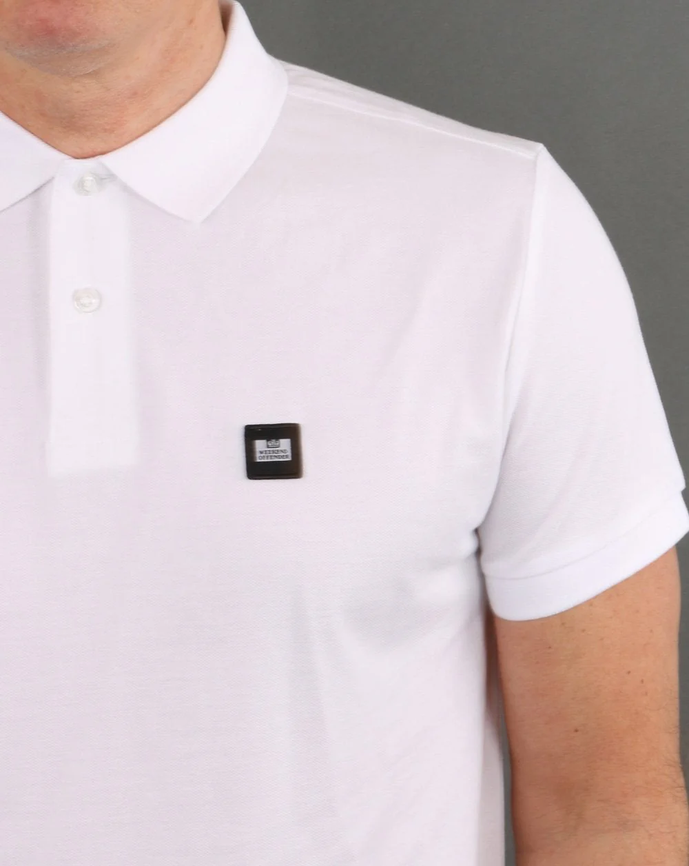 Weekend Offender Polo Shirt White - Image 2