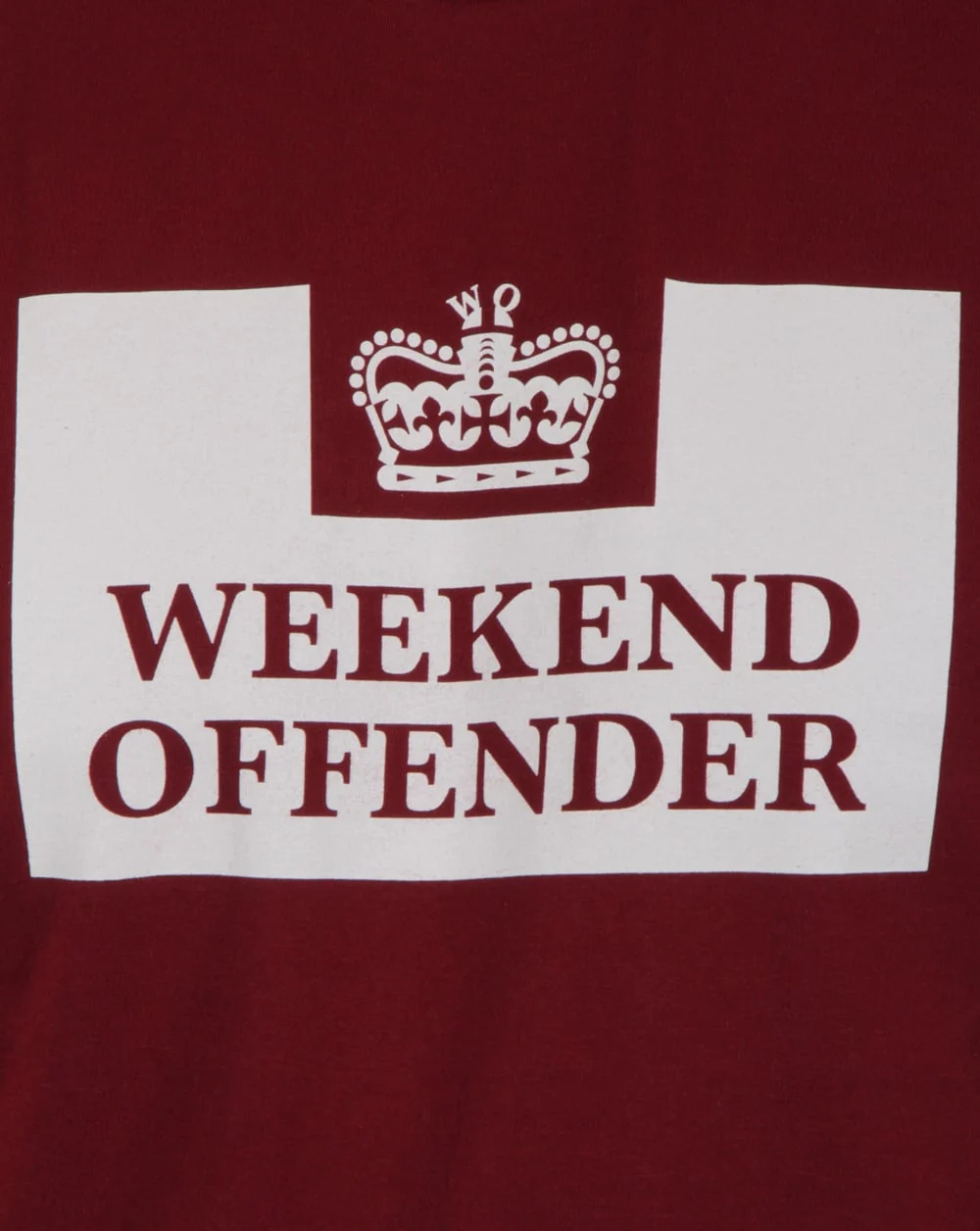 Weekend Offender Prison T Shirt Burgundy - Image 2