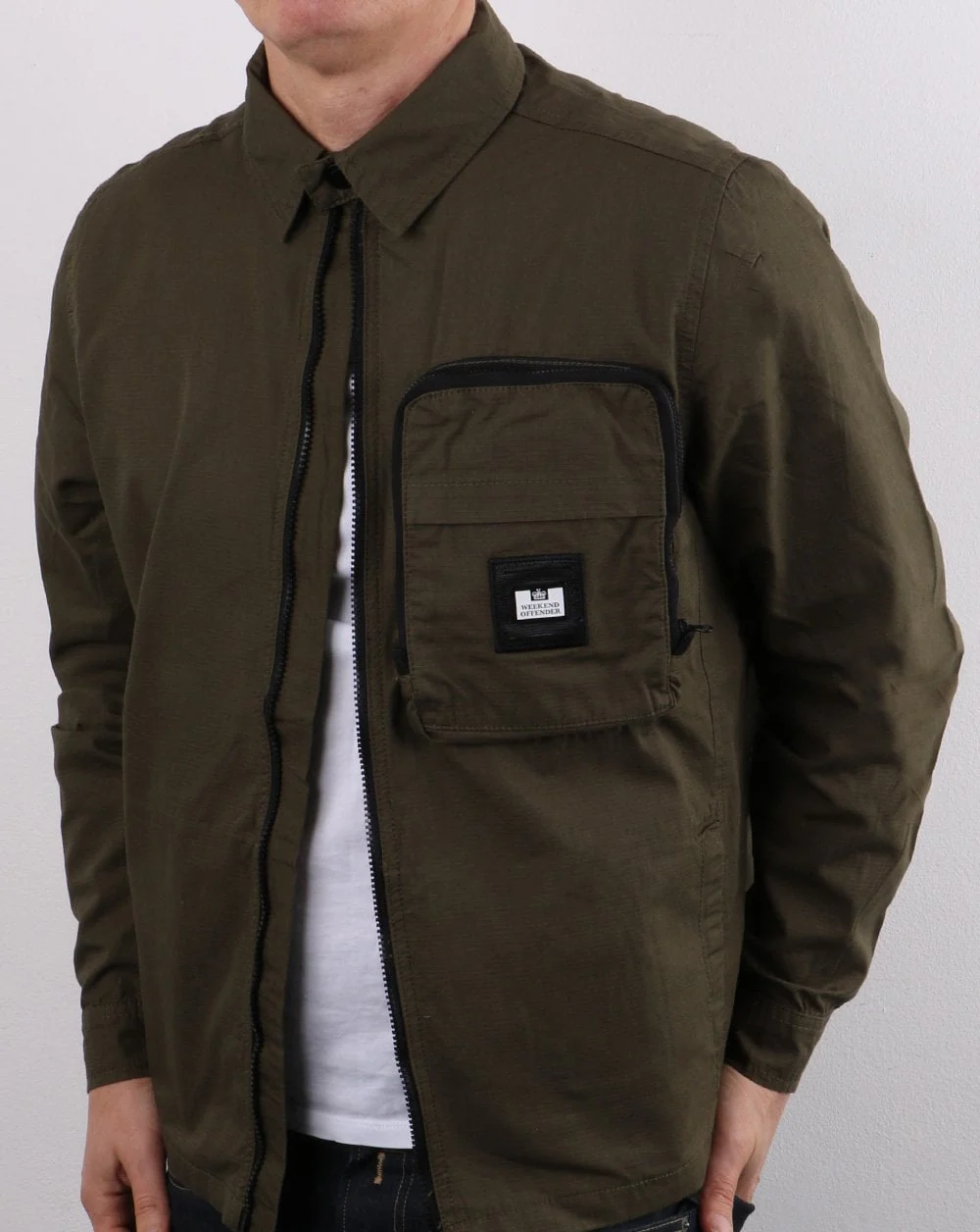 Weekend Offender Railay Overshirt Dark Army - Image 2