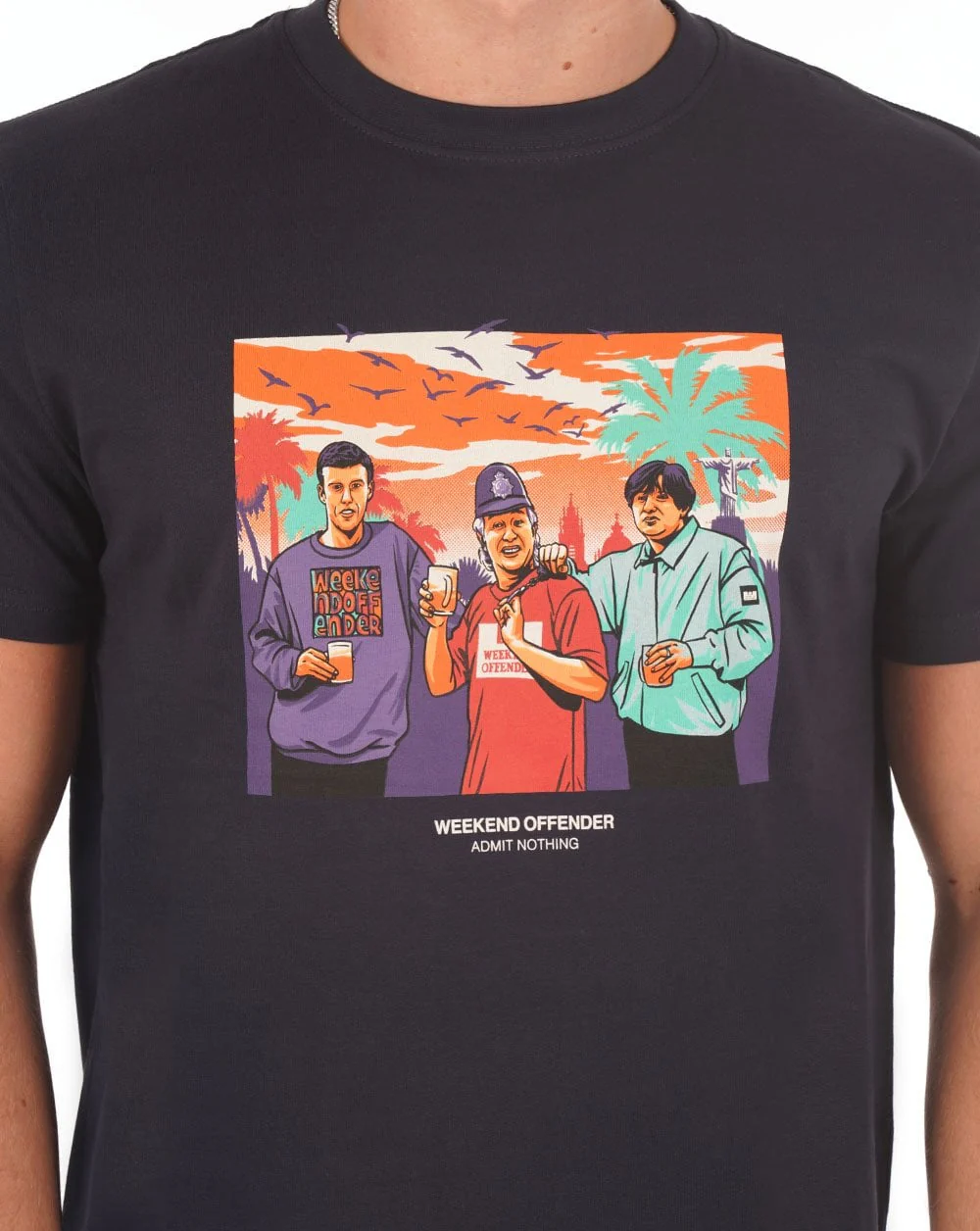 Weekend Offender Ronnie T-shirt Navy - Image 2