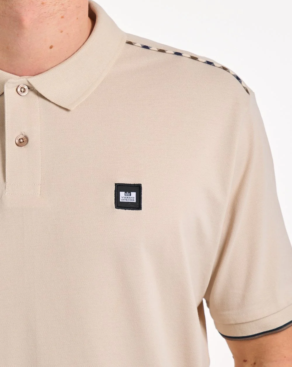 Weekend Offender Sakai Polo Shirt Cement - Image 4