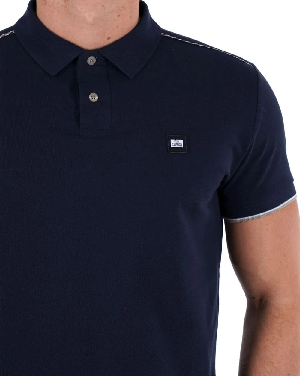 Weekend Offender Sakai Polo Shirt Navy - Image 2