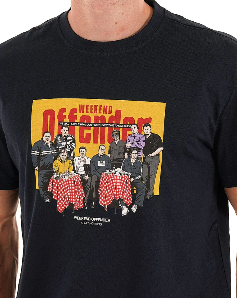 Weekend Offender Satriale's T Shirt Navy - Image 2