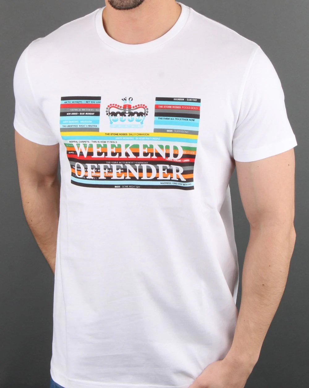 Weekend Offender Spines T-shirt White - Image 3