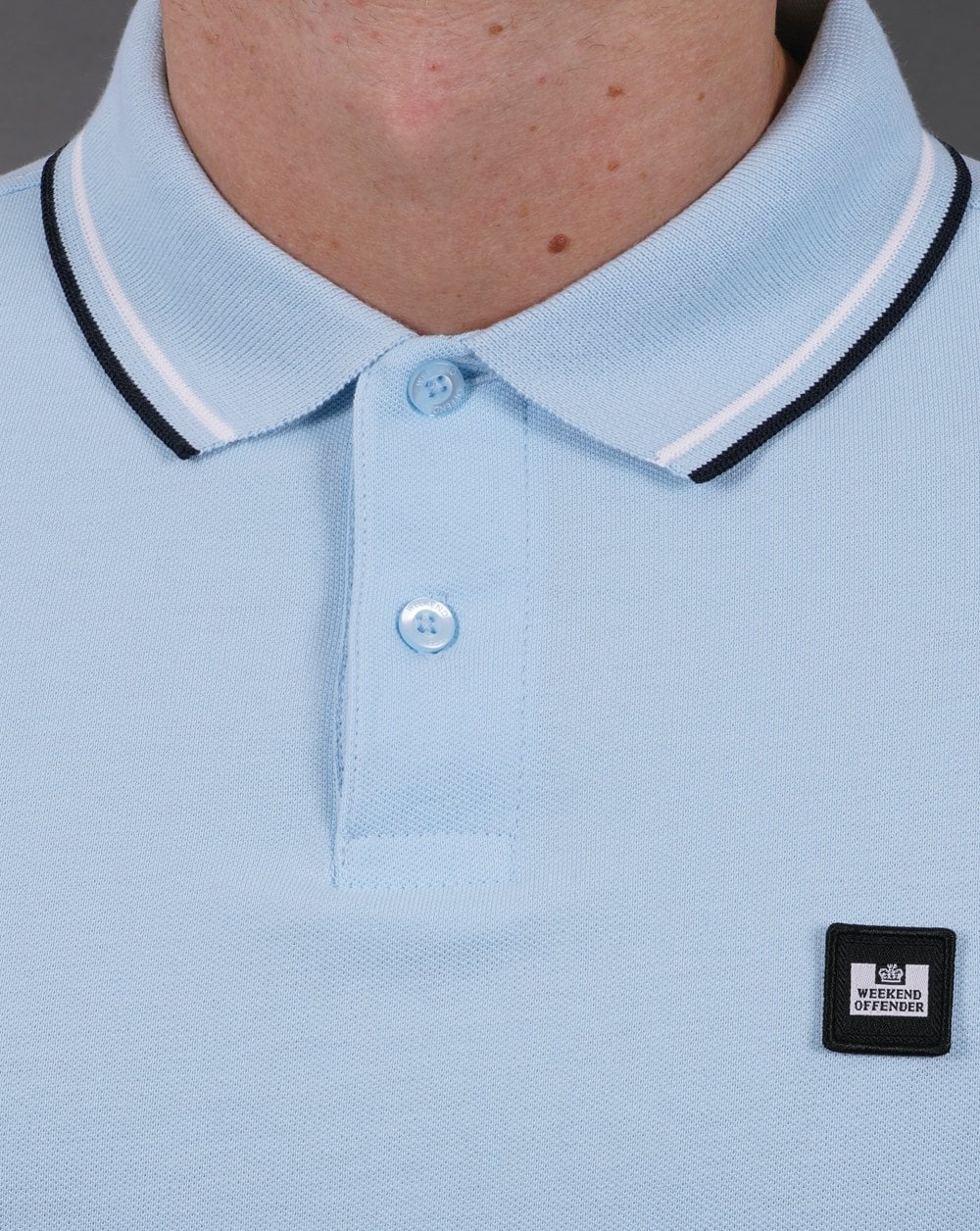 Weekend Offender Sterling Polo Shirt Sky Blue - Image 2