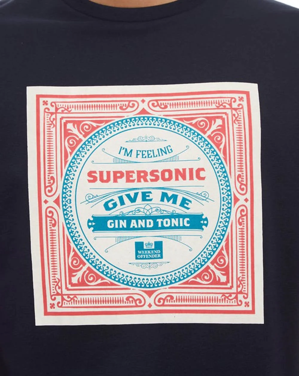 Weekend Offender Supersonic T-shirt Navy - Image 2