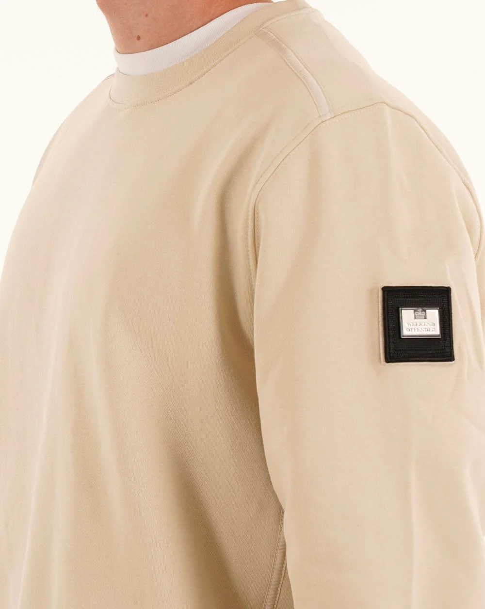 Weekend Offender Thunder Crew Sweatshirt Stone - Image 2