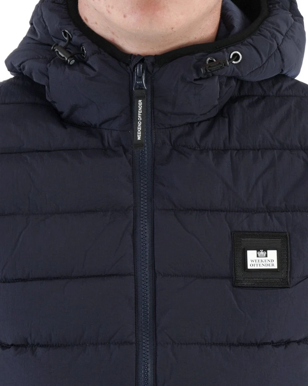 Weekend Offender Toronto Hooded Gilet Navy - Image 5