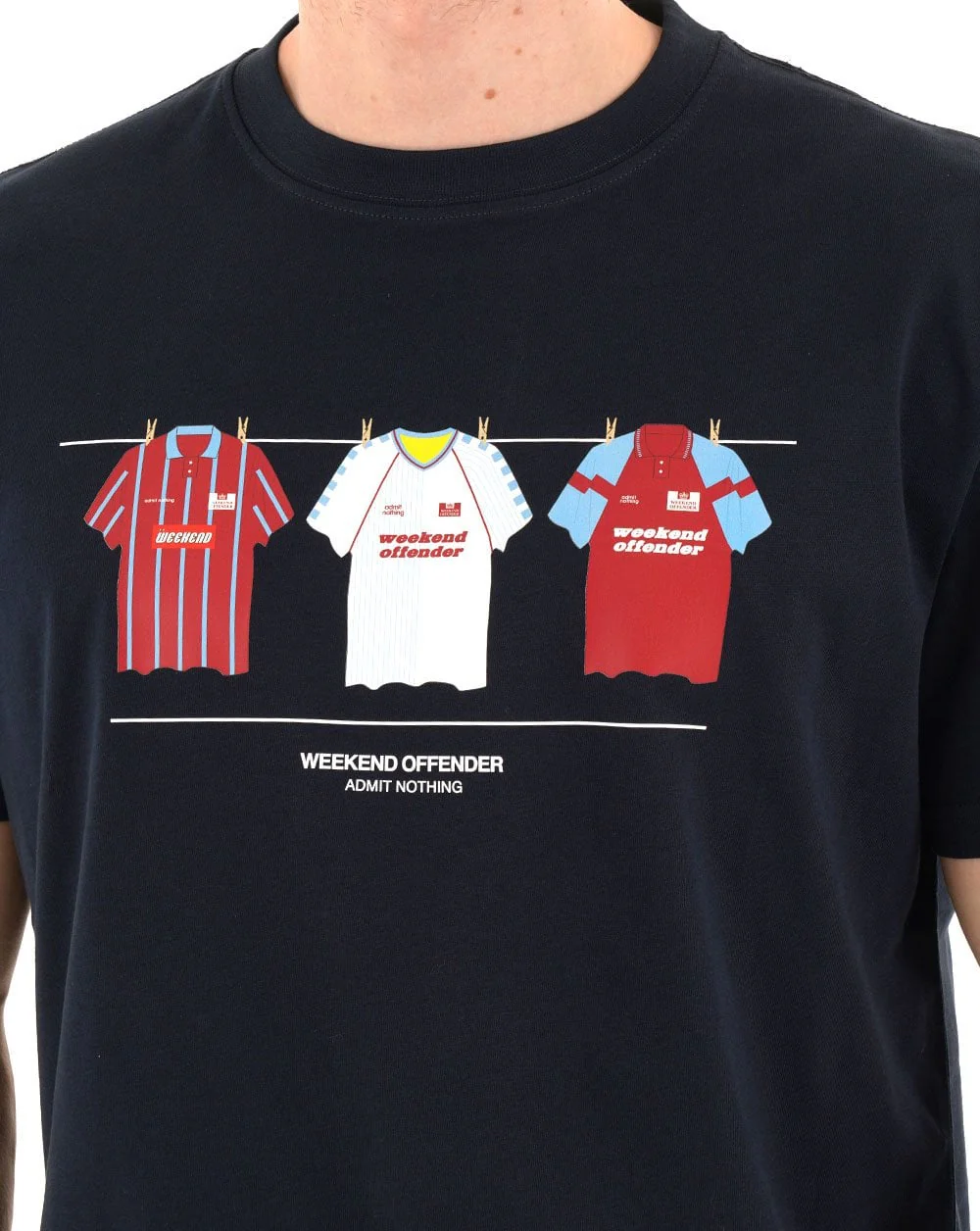 Weekend Offender Villa Kits T-shirt Navy - Image 2