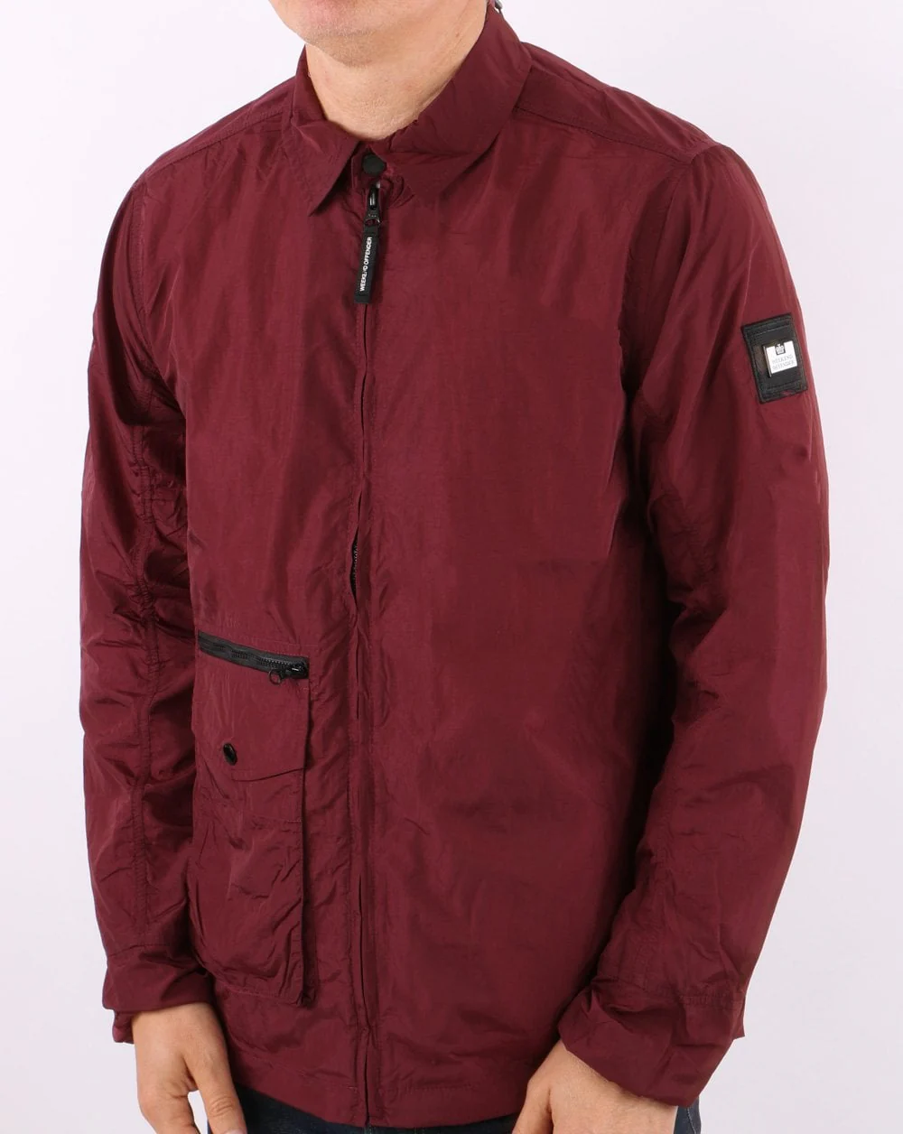 Weekend Offender Vinnie Overshirt Burgundy - Image 2