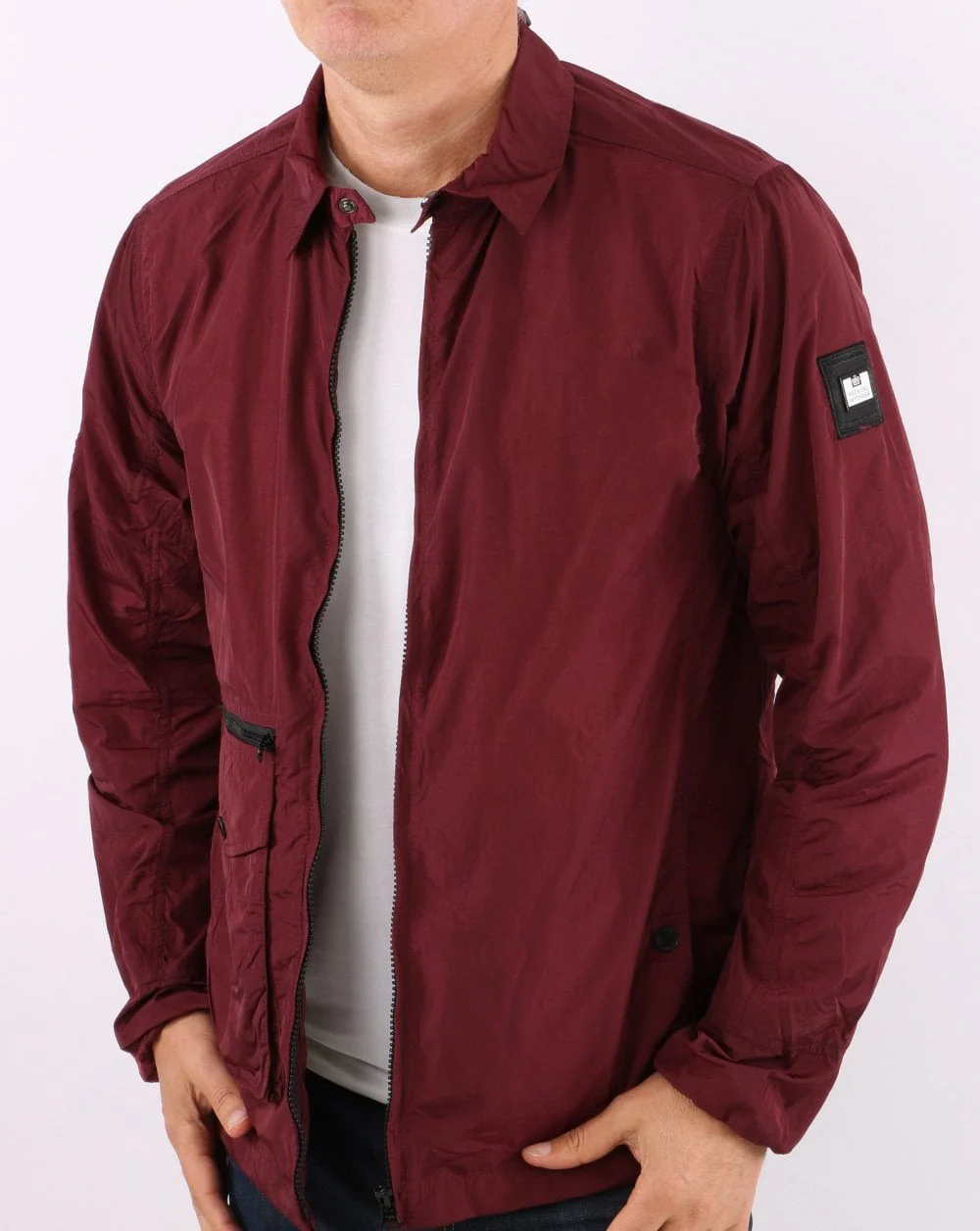 Weekend Offender Vinnie Overshirt Burgundy - Image 5