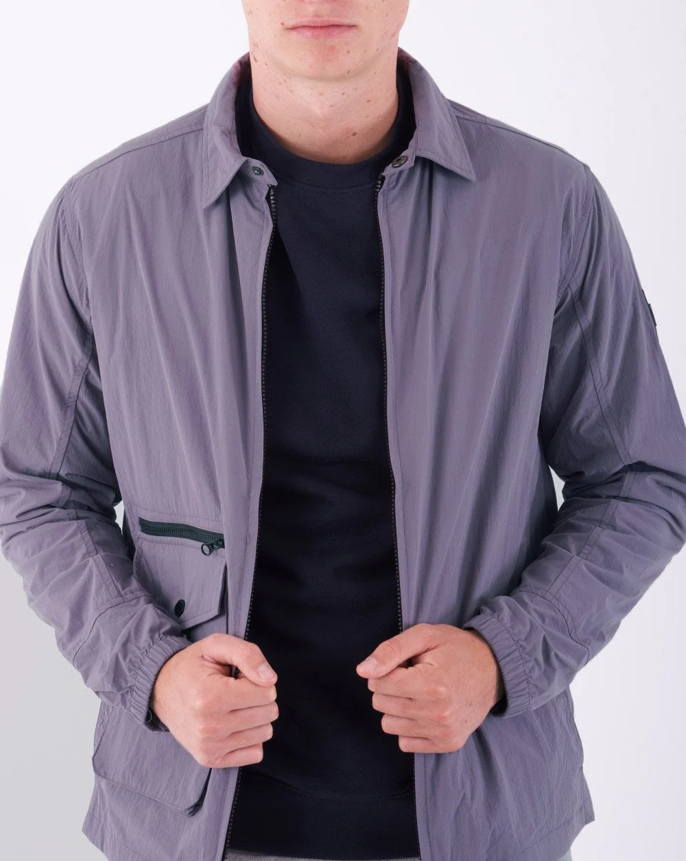 Weekend Offender Vinnie Overshirt Soft Grape - Image 4