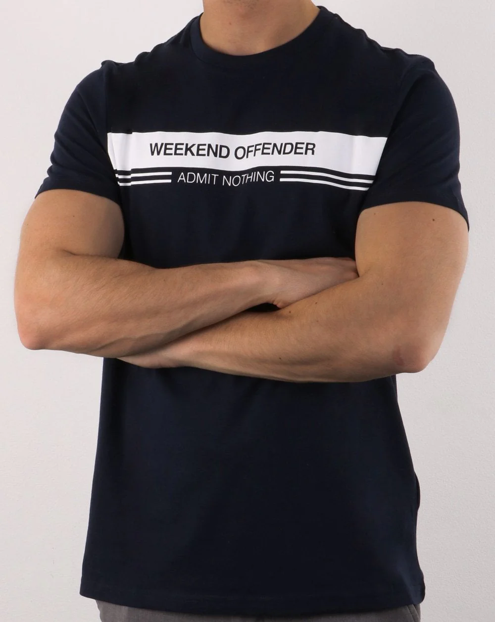 Weekend Offender W.o.a.n Chest Stripe Navy - Image 3