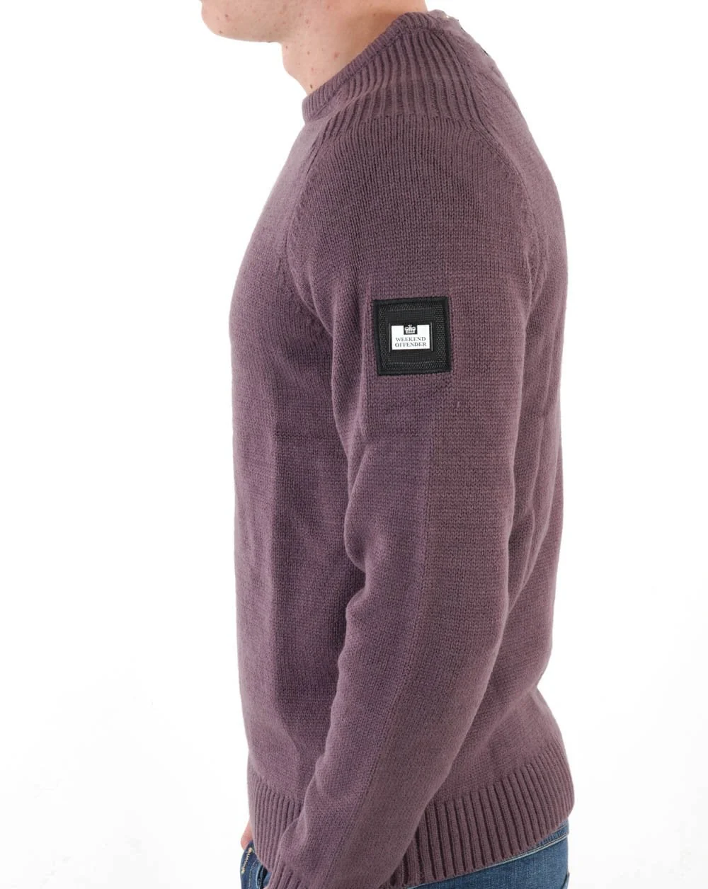 Weekend Offender Zagreb Knit Dark Grape - Image 3