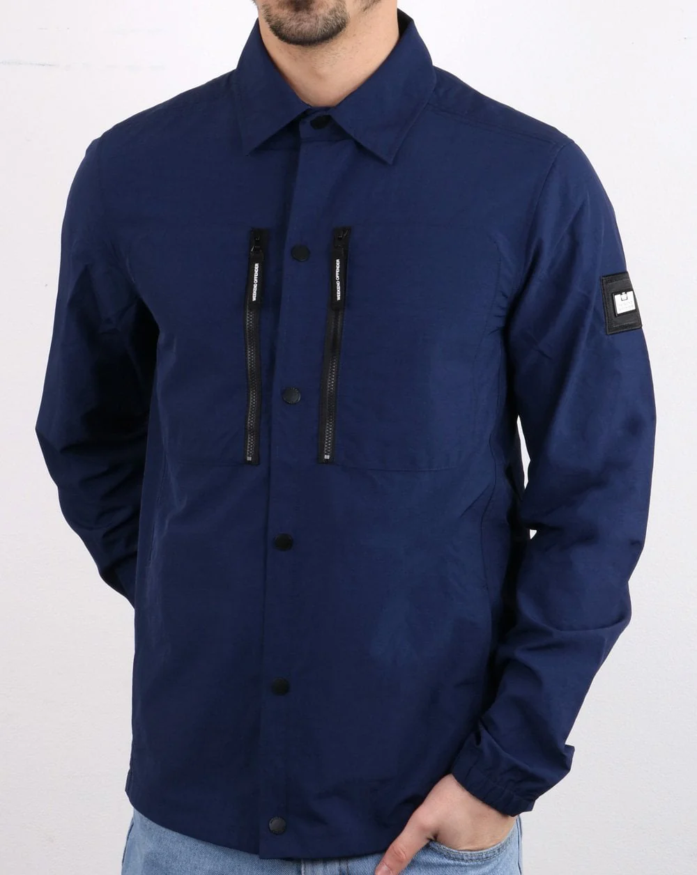 Weekend Offender Zip Pocket Overshirt Navy