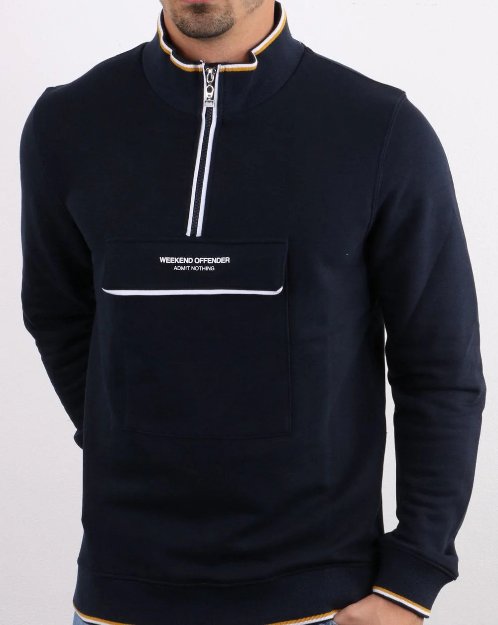 Weekend Offender Zocalo Sweatshirt Navy - Image 3